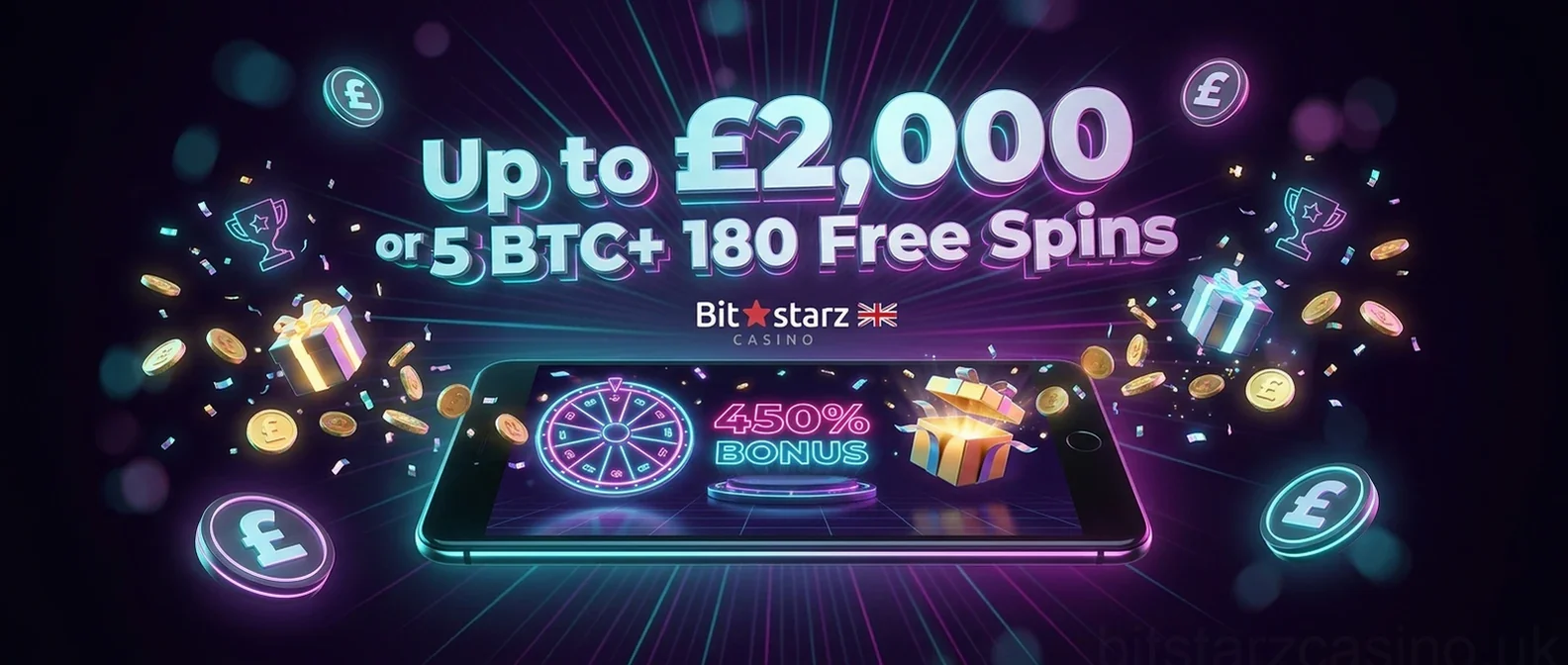 Up to £2,000 or 5 BTC+ 180 Free Spins